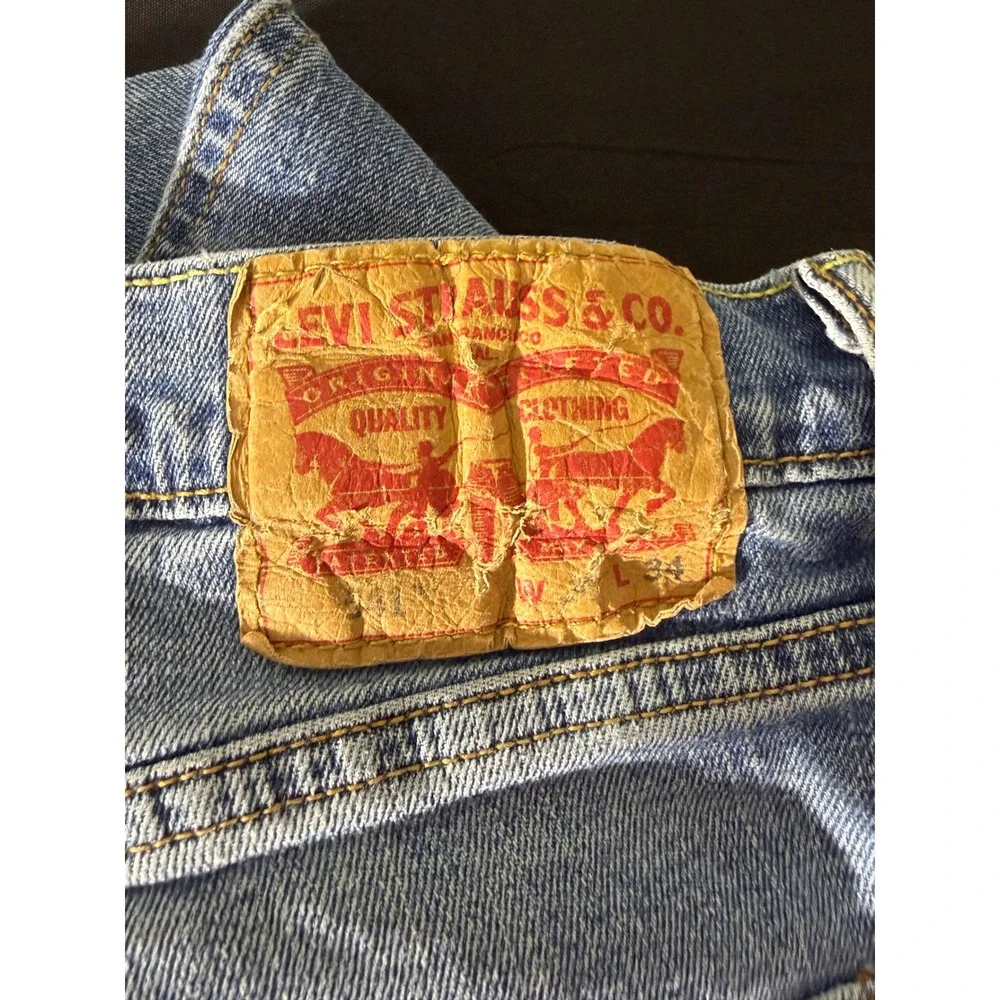 Levi's 541 Athletic Taper Jeans 36x34 Blue Excellent Medium Wash Denim Stretch